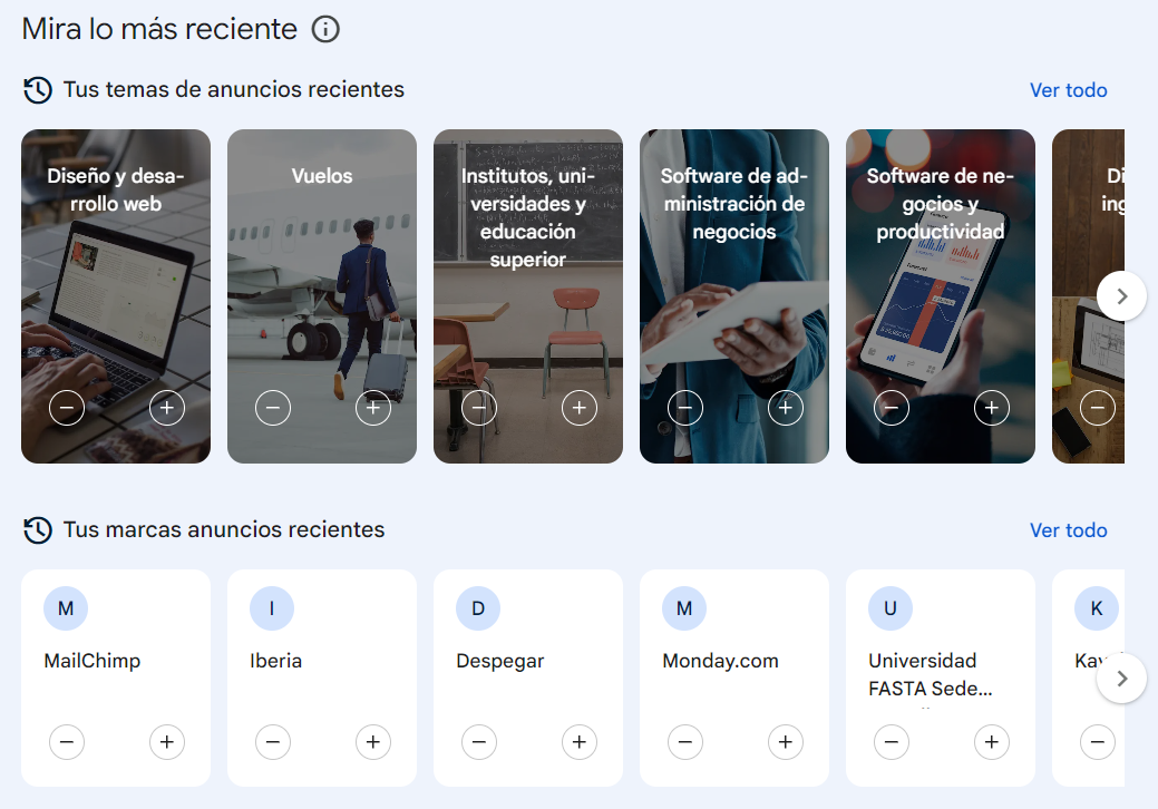 Desactivar Google Ads Settings
